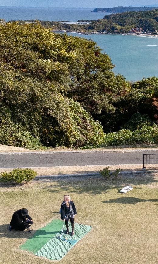 바닷가 전망을 즐길 수 있는 그라운드 골프 경기장 [사진/성연재 기자]