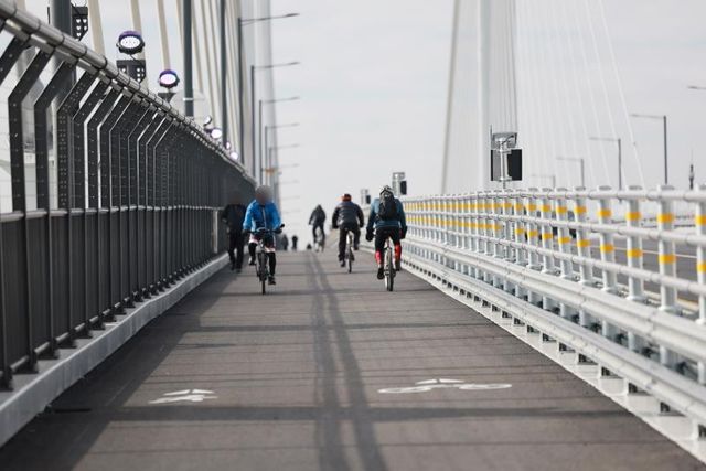 인도와 자전거도로 구분 안되는 제3연륙교