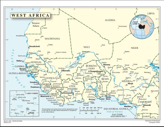 서아프리카 지도