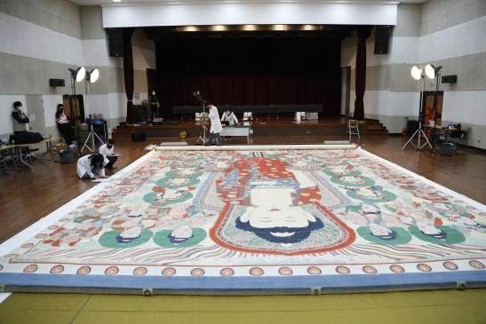 문경 김룡사 영산회 괘불도 조사