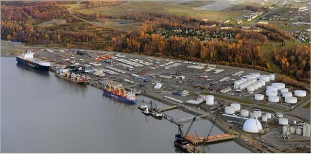 미국 알래스카주의 돈 영 알래스카 항만