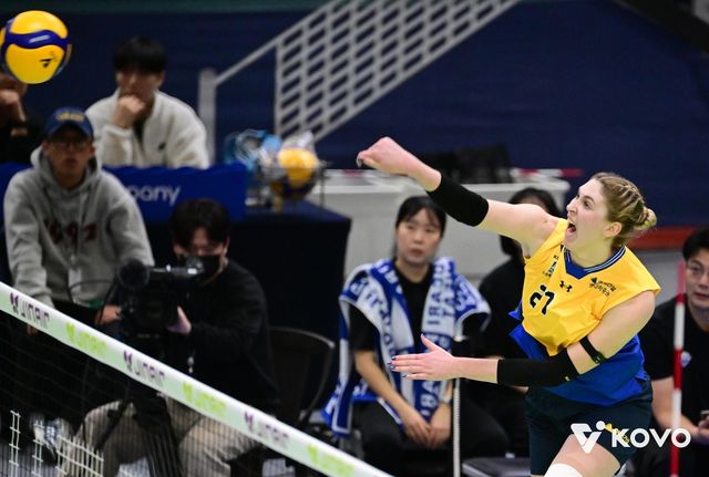 공격하는 현대건설의 카리