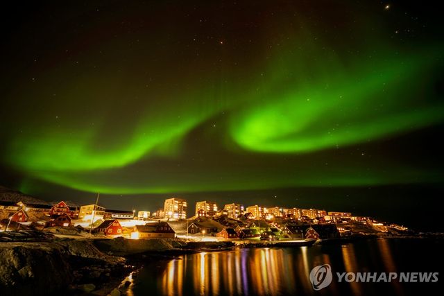 그린란드 누크의 오로라