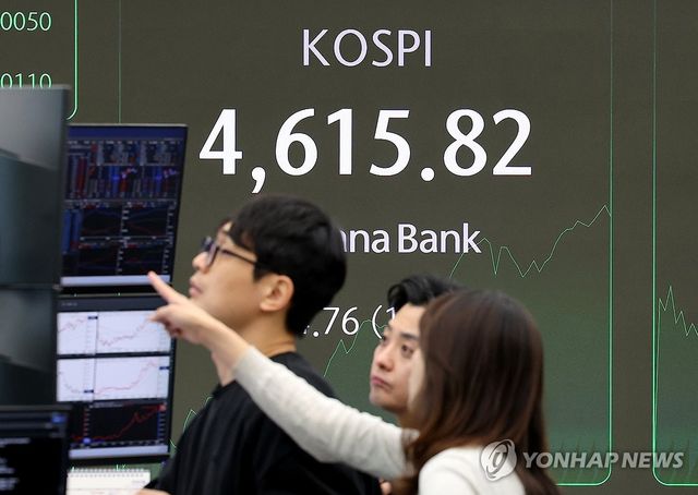 코스피, 다시 장중 4,600선 돌파