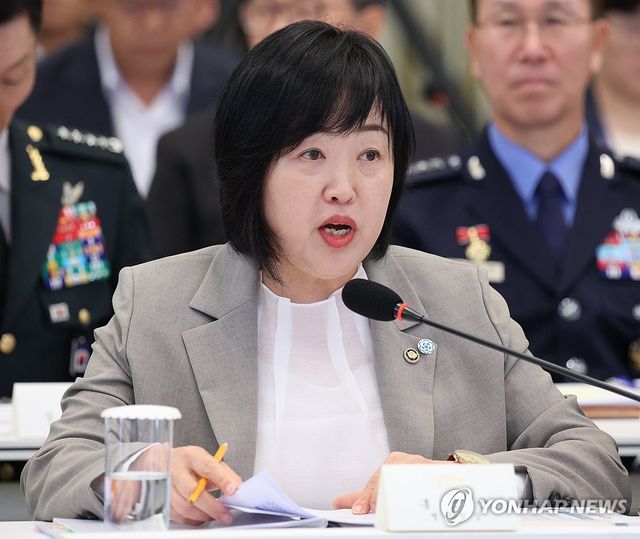 지난 8월 업무보고하는 홍소영 병무청장