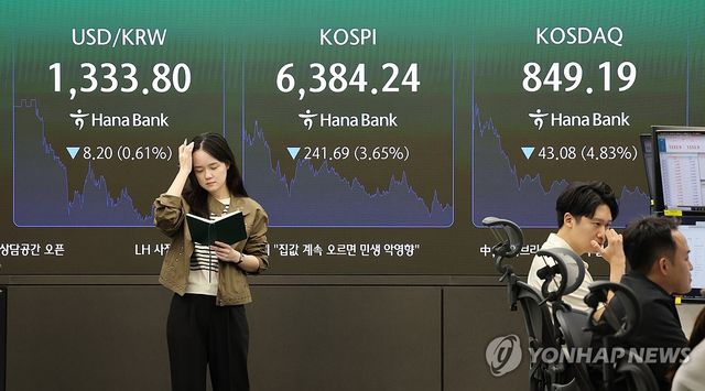 코스피, 삼전 역대급 실적에도 급락 마감