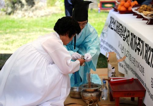 6월에 열린 대전 산내 골령골 학살 사건 76주기 피학살자 합동 의령제