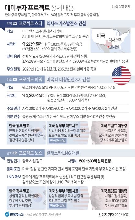 [그래픽] 대미투자 프로젝트 상세 내용(종합)