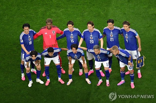 2026 북중미 월드컵 때 일본 축구대표팀 모습.