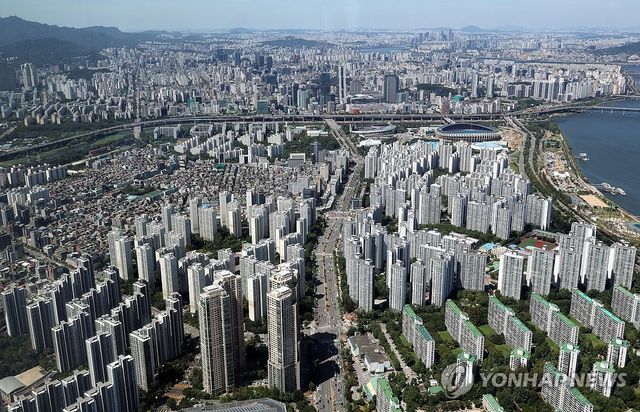 서울 송파 강남 서초 일대 아파트 단지 모습