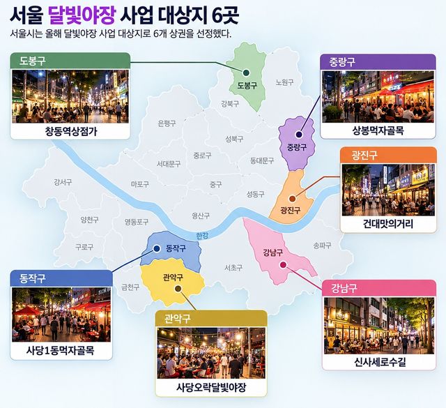 서울 달빛야장 사업 대상지 6곳
