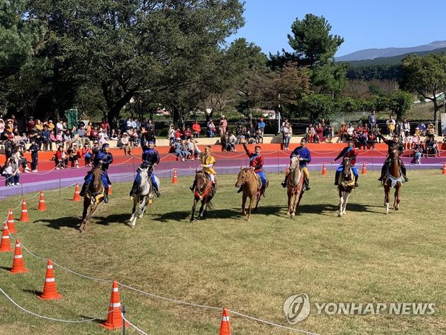 제주마축제 마상기예 공연
