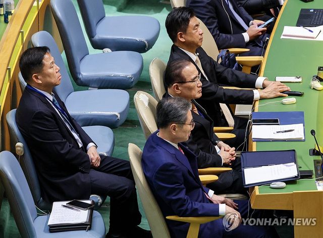 유엔총회 참석한 외교부 장관과 안보실장