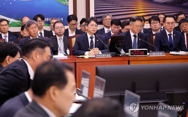 국정감사 종합감사 답변하는 홍지선 국토교통부 장관