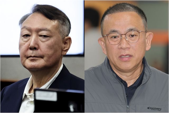 윤석열 전 대통령(왼쪽)과 명태균 씨