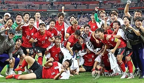 아시안게임 4연패 이룬 남자 축구 대표팀