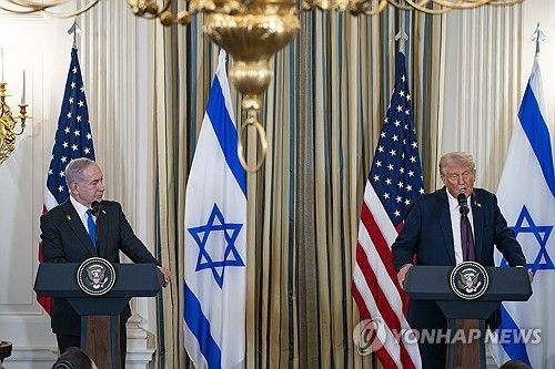 베냐민 네타냐후 이스라엘 총리와 도널드 트럼프 대통령 