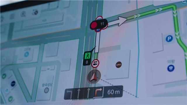 실시간 교통 신호정보 잔여 시간 서비스 화면