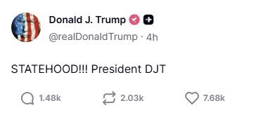 베네수엘라의 WBC 우승에 대한 트럼프 대통령의 소셜미디어 게시글