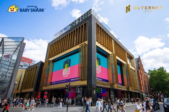 아기상어, '초대형 LED 스크린' 英 아우터넷서 K-캐릭터 최초 전시