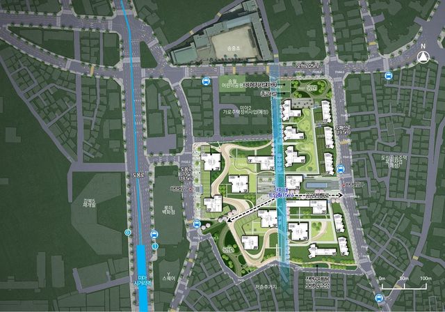 미아동 75번지 일대 주택정비형 재개발사업 배치도