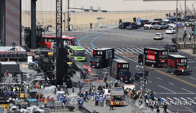 이틀 앞으로 다가온 BTS 공연