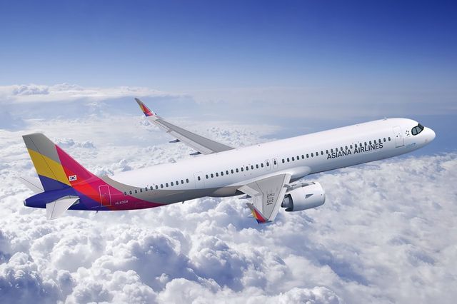 아시아나항공이 오사카행 심야 노선에서 운항하는 A321-NEO 기종