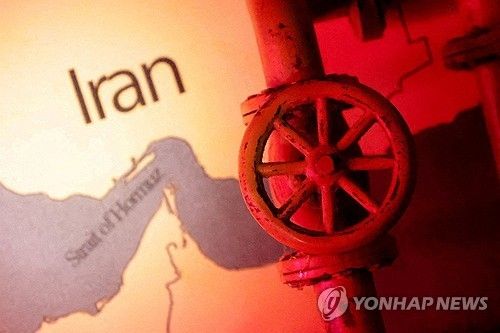 이란과 호르무즈 해협 지도 