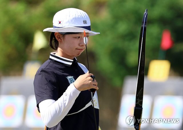 임시현의 지난해 정몽구배 경기 장면