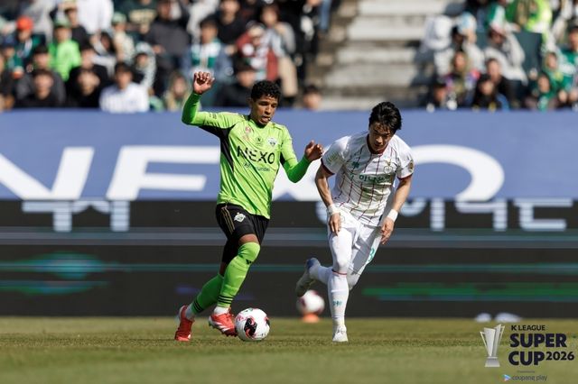 2월 21일 열린 전북과 대전의 K리그 슈퍼컵 경기 모습
