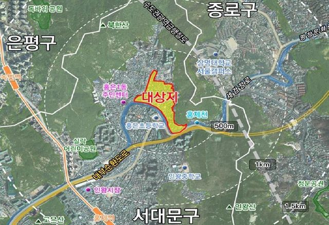 홍은15구역 위치도