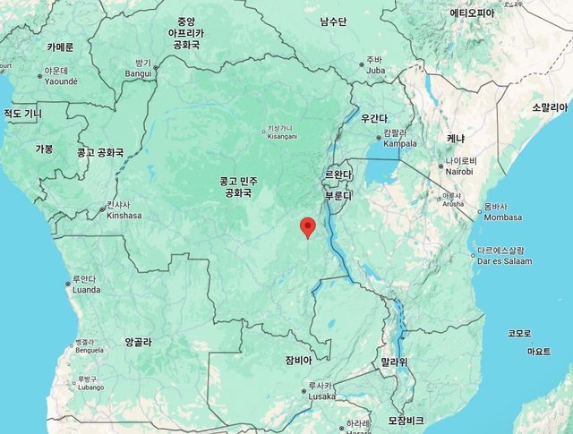 민주콩고 탕가니카 뉸주 위치