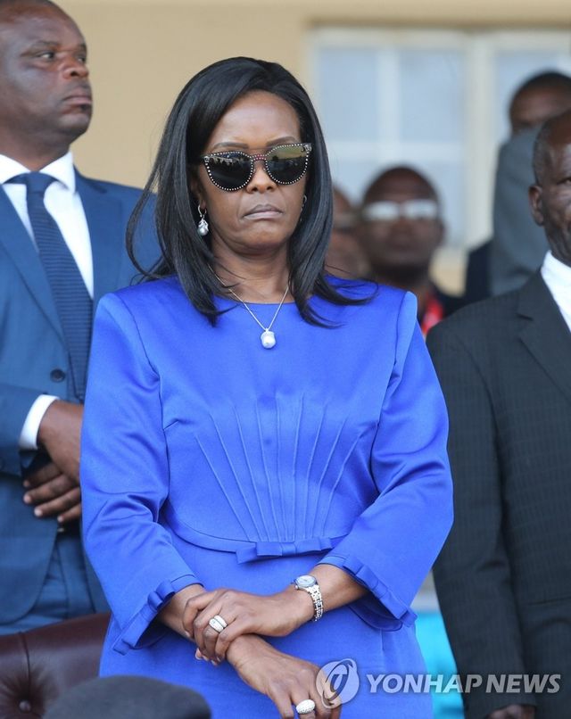 로버트 무가베 전 짐바브웨 대통령의 부인 그레이스 무가베 [EPA 연합뉴스 자료사진. 재판매 및 DB 금지]