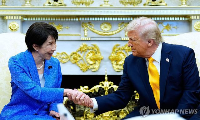 도널드 트럼프 미국 대통령과 다카이치 사나에 일본 총리
