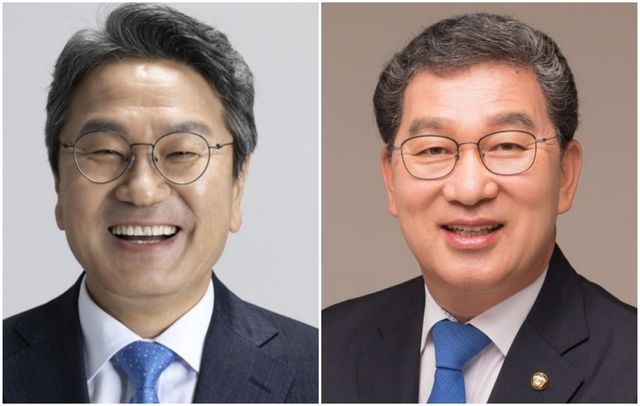 강기정·신정훈(기호순) 민주당 전남광주특별시장 경선 후보 