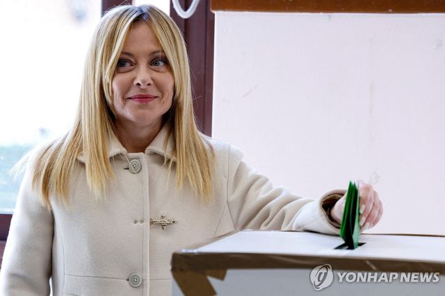 사법개혁 국민투표 참여한 조르자 멜로니 이탈리아 총리