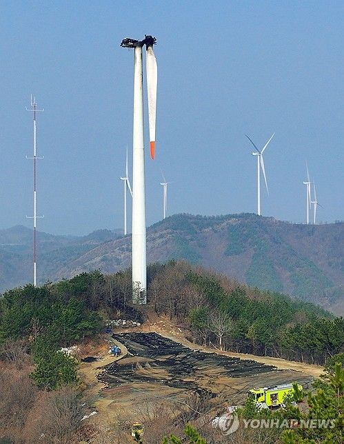 멈춰선 영덕 풍력발전단지