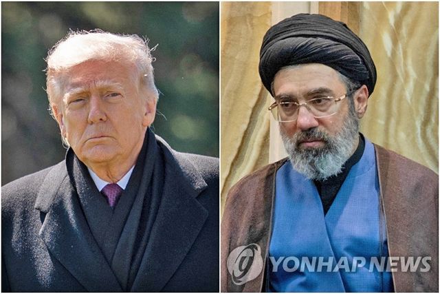 트럼프 미국 대통령(왼쪽)과 모즈타바 하메네이 이란 최고지도자