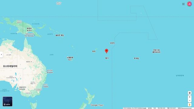 남태평양 통가 해상 규모 7.6 강진