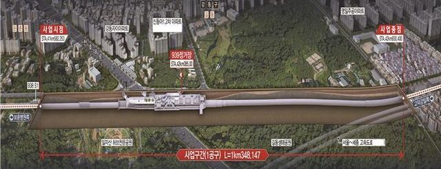 9호선 공사 재개 위치도