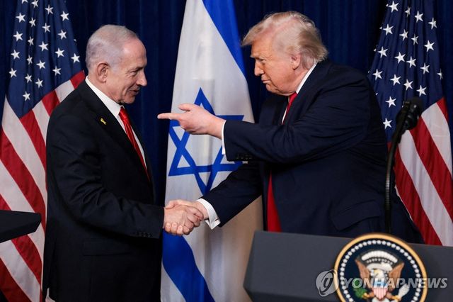 도널드 트럼프 미국 대통령과 베냐민 네타냐후 이스라엘 총리