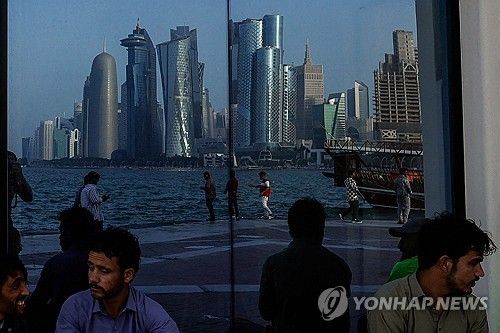 카타르 수도 도하의 이드 풍경
