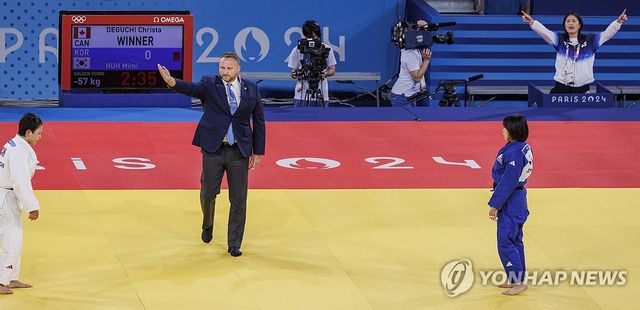 결승 연장 중이었는데, 반칙패로 패배하는 허미미