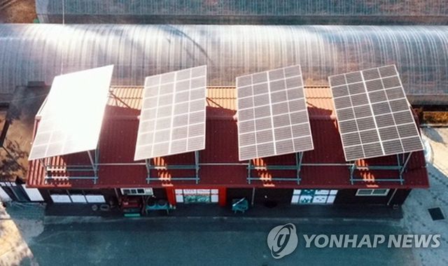 공주시 정안면에 설치된 주민수익형 태양광 마을발전소