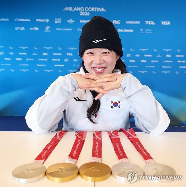김윤지, 한국 선수 최초로 메달 5개