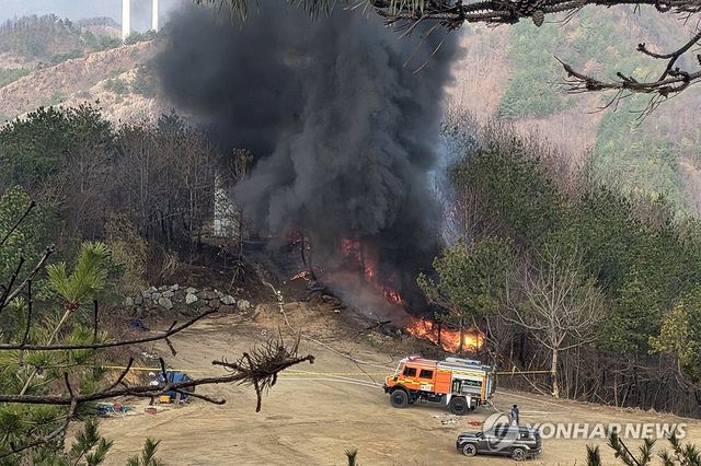 3일 전 불난 풍력발전기에서 날개 추락