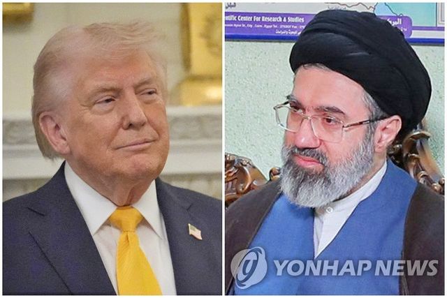 트럼프 미국 대통령(왼쪽)과 모즈타바 하메네이 이란 최고지도자