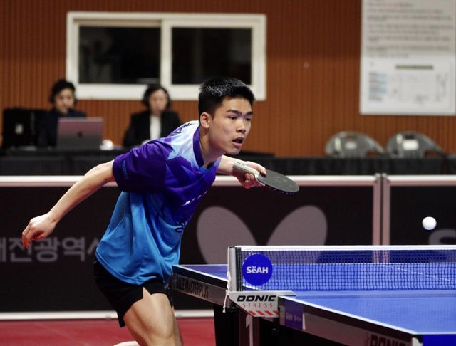 종별탁구선수권 남자 일반부 단식 결승에 나선 임유노