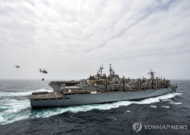 중동에 파견된 미 해군 강습상륙함 복서호