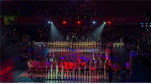 KBS N이 주관한 '2025 한국-태국 여자배구 올스타 슈퍼매치 화성대회' 경기 장면